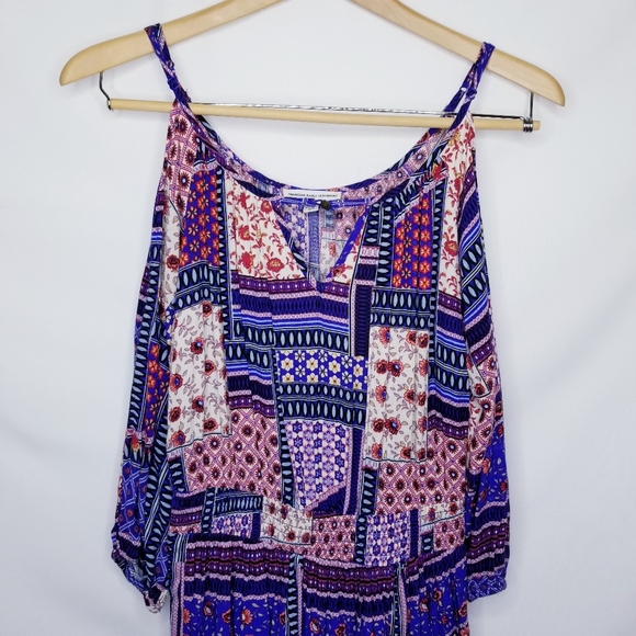 AEO - Cold Shoulder, Floral Boho Print Dress - Picture 14 of 15